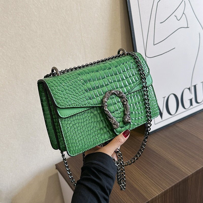 Chain-Shoulder Crossbody Square Bag - Purse-sway-ion.com