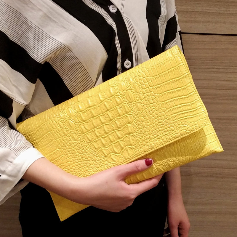 Leather Large-capacity Pattern Clutch - Purse-sway-ion.com