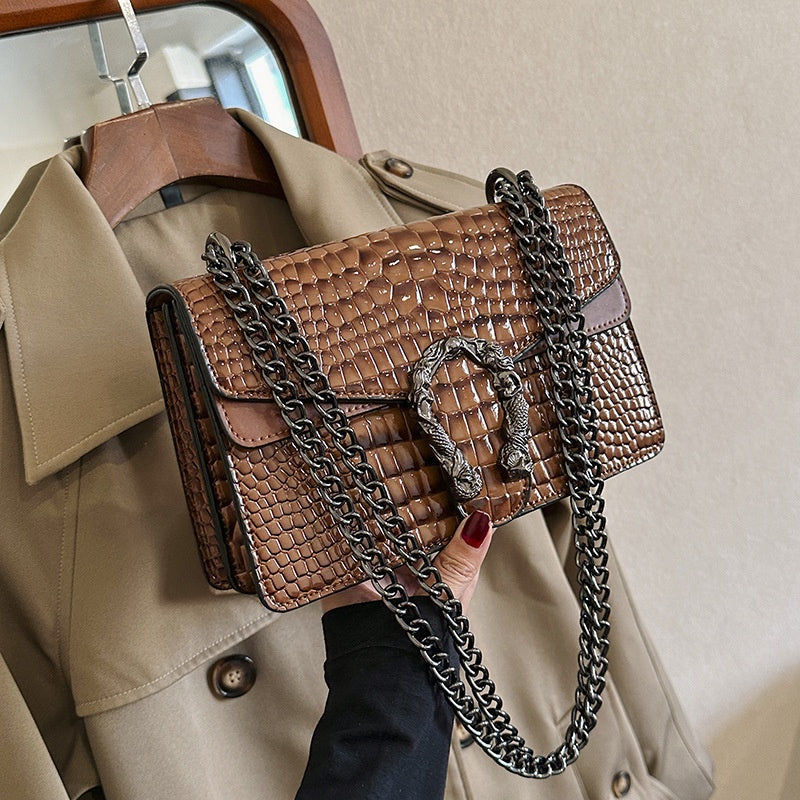 Chain-Shoulder Crossbody Square Bag - Purse-sway-ion.com
