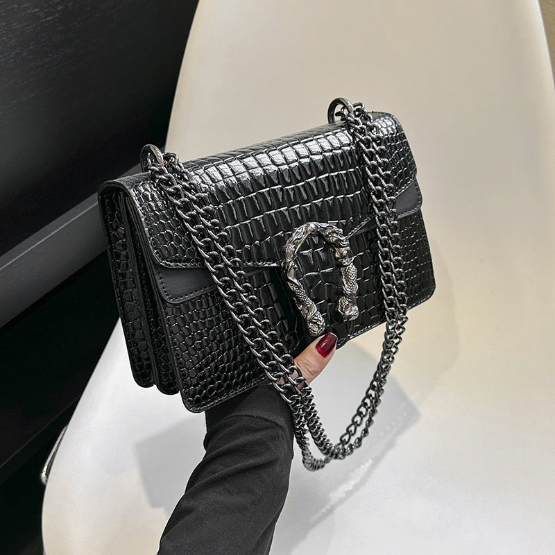 Chain-Shoulder Crossbody Square Bag - Purse-sway-ion.com