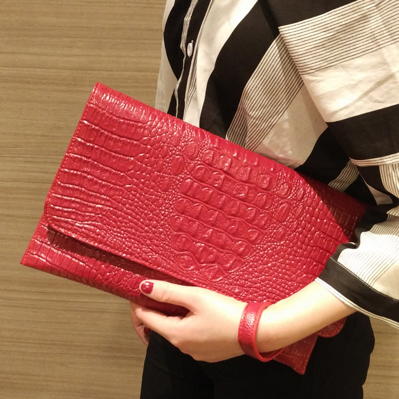 Leather Large-capacity Pattern Clutch - Purse-sway-ion.com