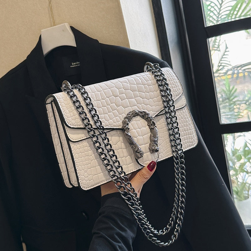Chain-Shoulder Crossbody Square Bag - Purse-sway-ion.com