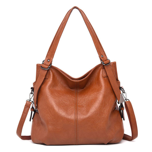 Middle-aged Mommy Bag Vintage Cowhide Handbag - Purse-sway-ion.com