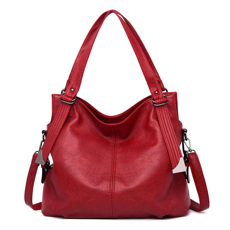 Middle-aged Mommy Bag Vintage Cowhide Handbag - Purse-sway-ion.com