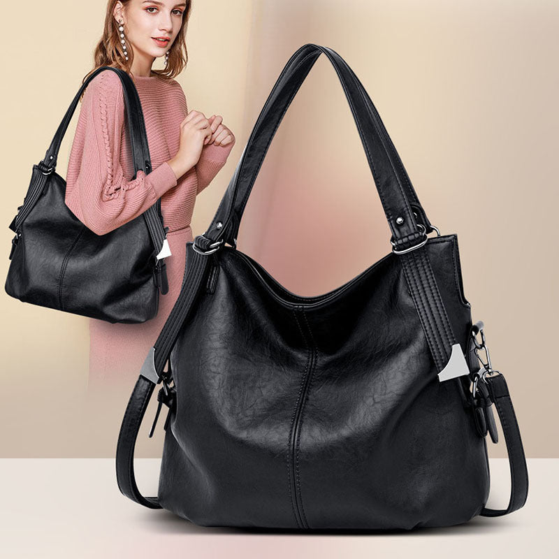 Middle-aged Mommy Bag Vintage Cowhide Handbag - Purse-sway-ion.com