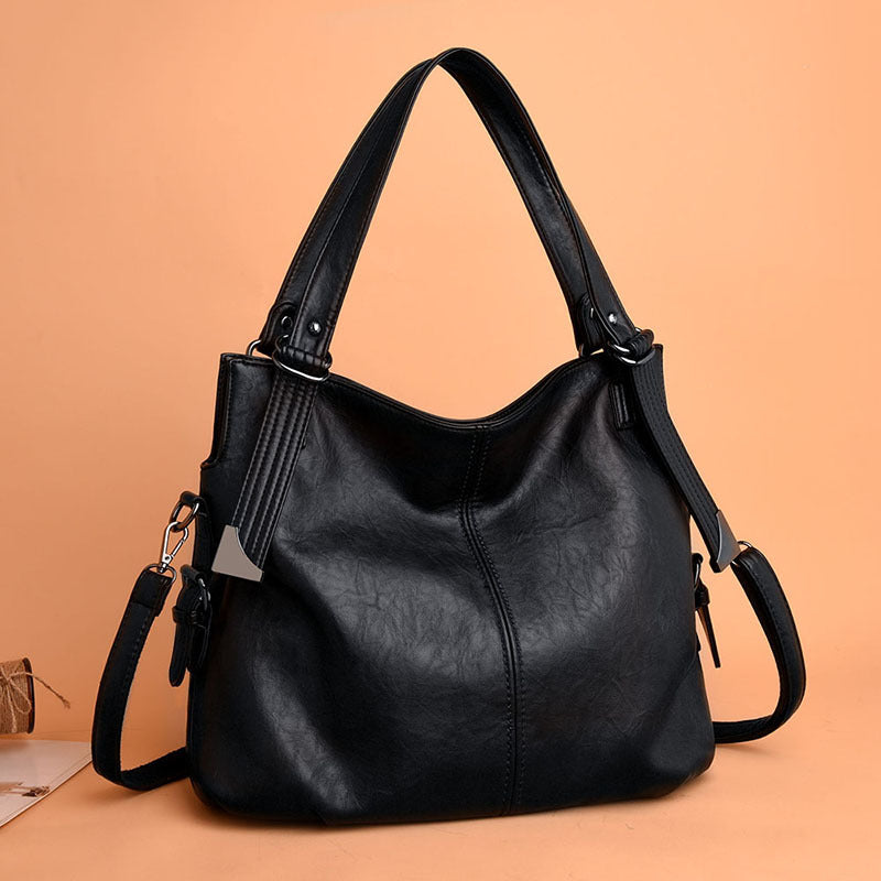 Middle-aged Mommy Bag Vintage Cowhide Handbag - Purse-sway-ion.com