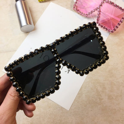 Oversize Geometric Sunglasses - Purse-sway-ion.com