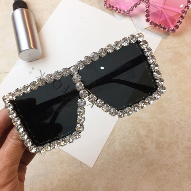 Oversize Geometric Sunglasses - Purse-sway-ion.com