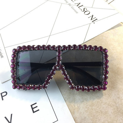 Oversize Geometric Sunglasses - Purse-sway-ion.com