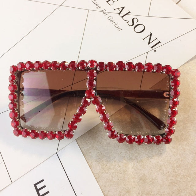 Oversize Geometric Sunglasses - Purse-sway-ion.com