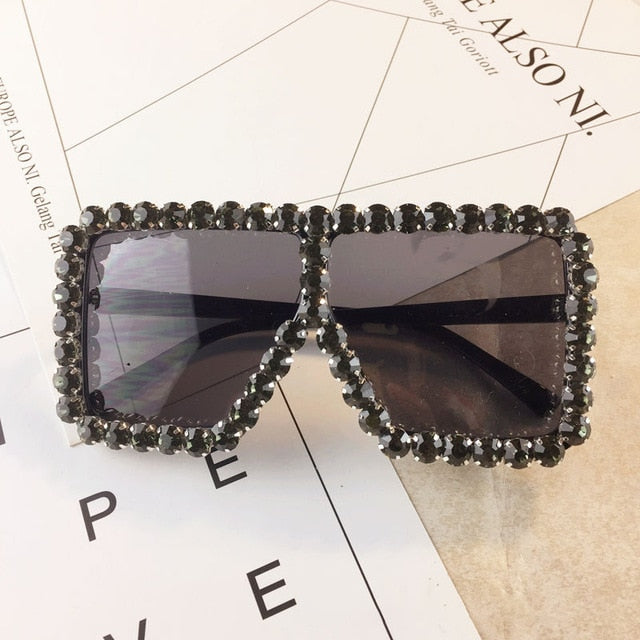 Oversize Geometric Sunglasses - Purse-sway-ion.com