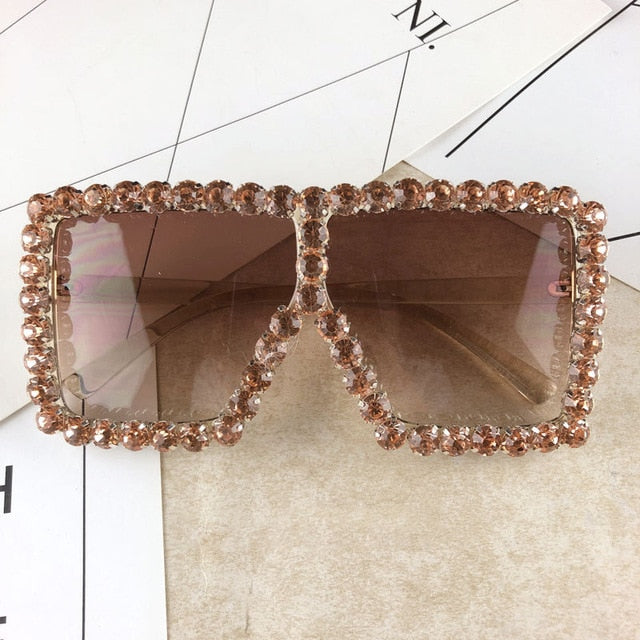 Oversize Geometric Sunglasses - Purse-sway-ion.com